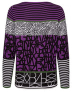 Purple Mixed Print Jumper