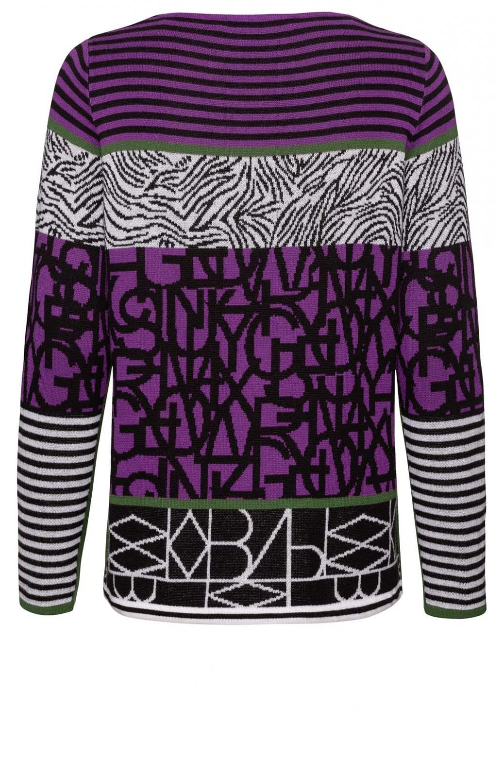 Purple Mixed Print Jumper