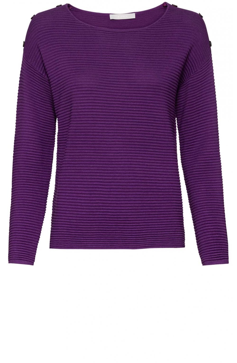 Purple Ribbed Knit Jumper