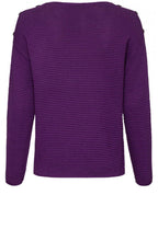 Purple Ribbed Knit Jumper