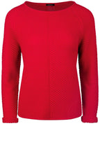 Red Ribbed Knit Sweater