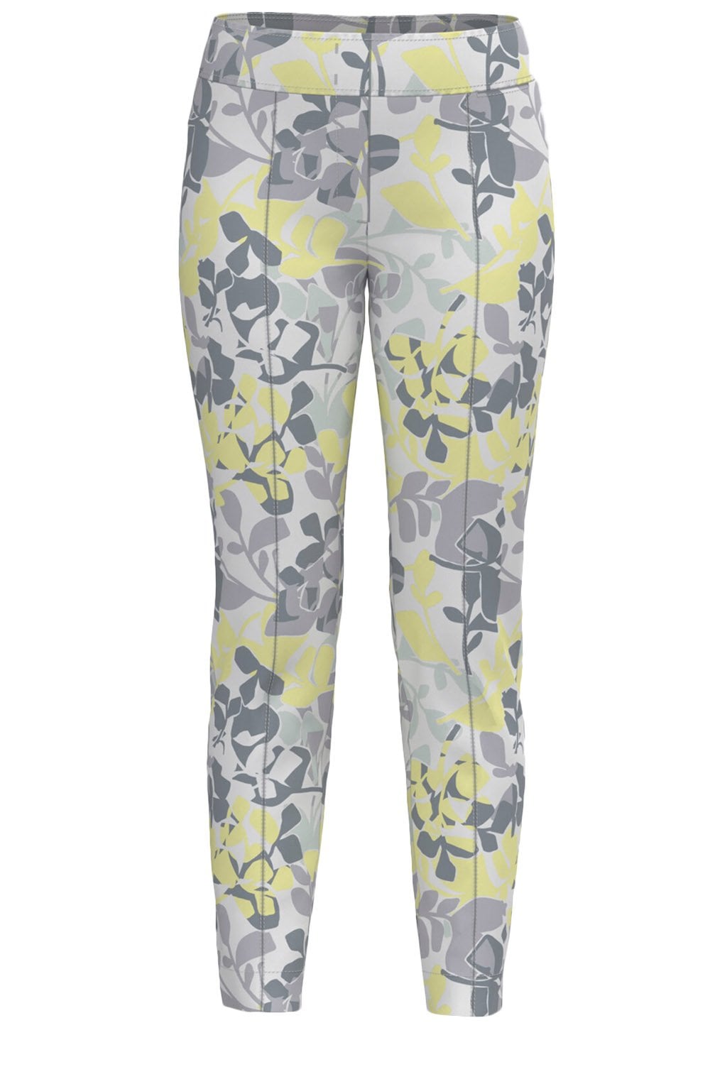 Siena Grey and Yellow Mix Capri Trousers