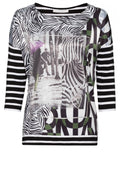 Silky Patterned Front Top