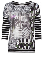Silky Patterned Front Top