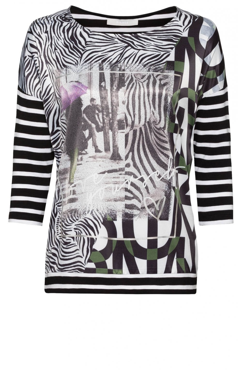 Silky Patterned Front Top