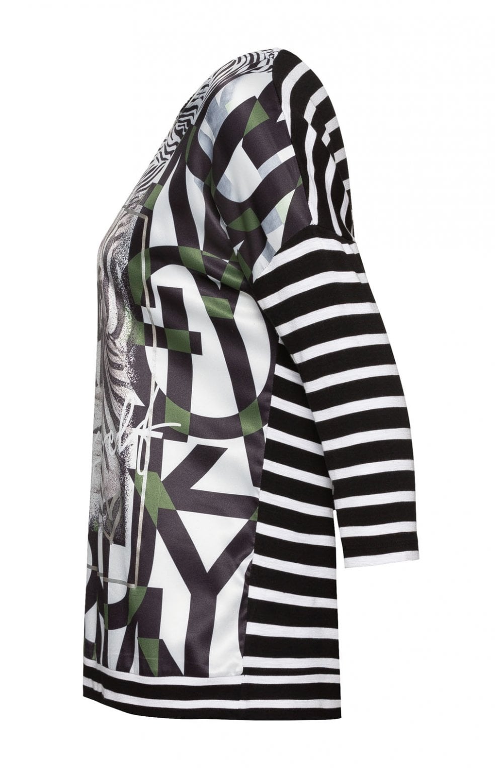 Silky Patterned Front Top