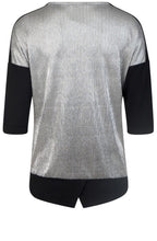 Silver Pleated Front Top