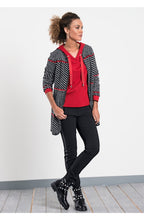 Striking Red Hooded Top