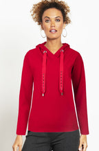Striking Red Hooded Top