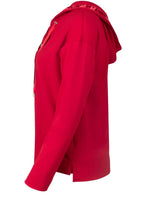 Striking Red Hooded Top