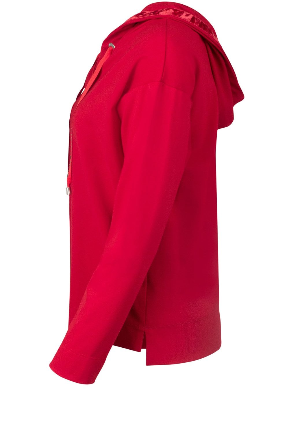 Striking Red Hooded Top