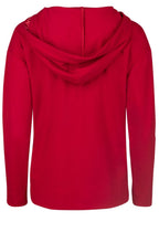 Striking Red Hooded Top