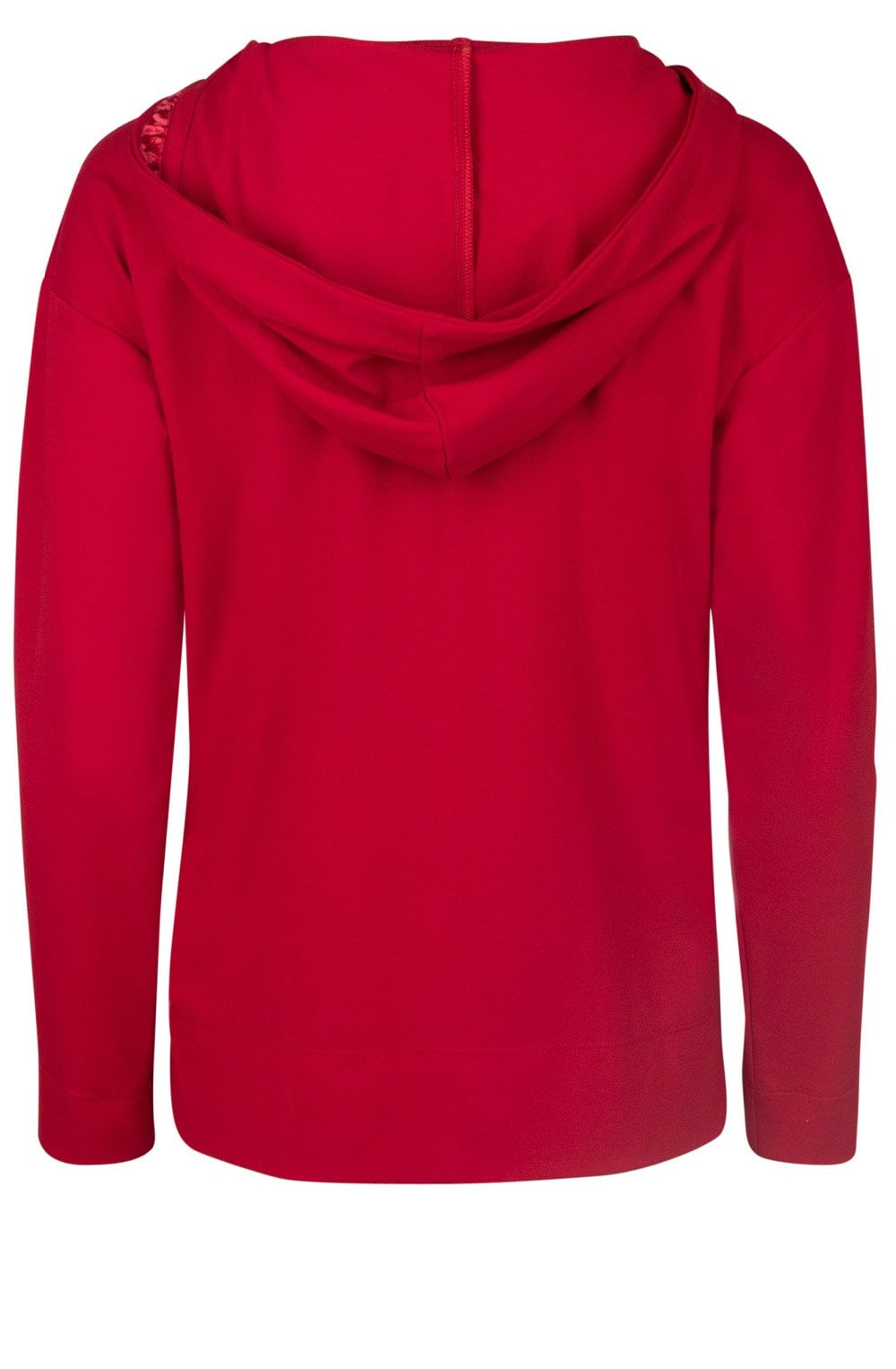 Striking Red Hooded Top