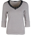Striped Lace Detailed Top