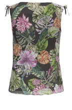 Tany Green Mix Floral Print Top