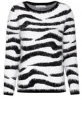 Textured Zebra Print Jumper