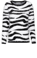 Textured Zebra Print Jumper