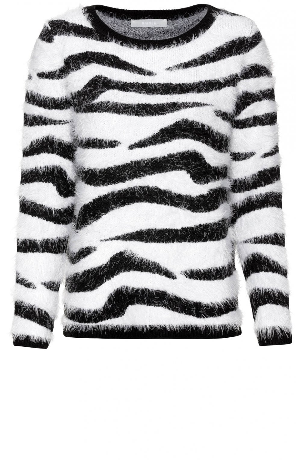 Textured Zebra Print Jumper