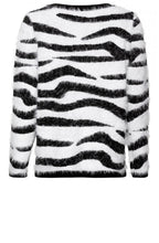 Textured Zebra Print Jumper