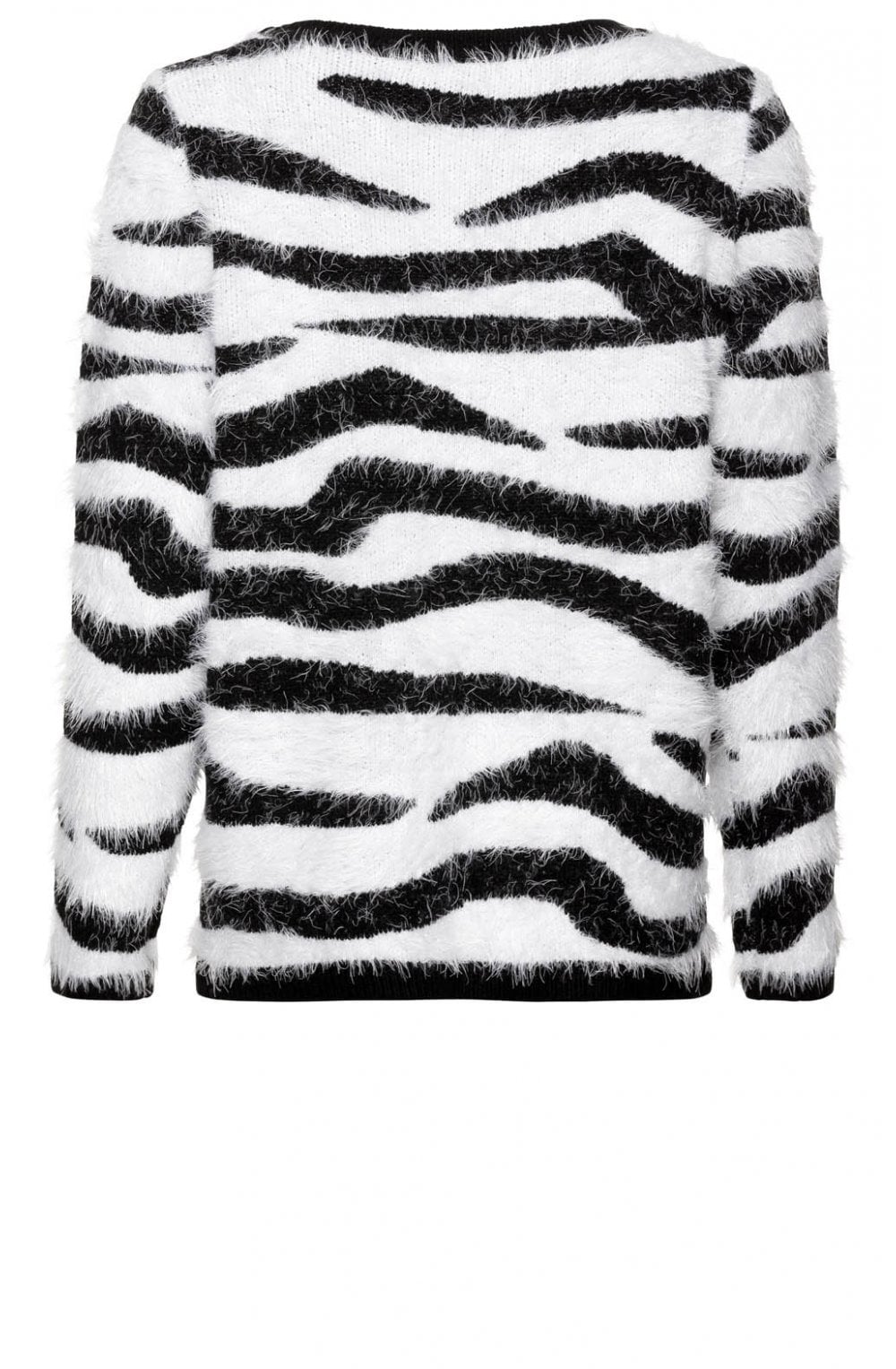 Textured Zebra Print Jumper