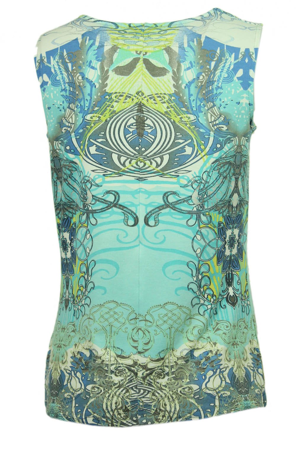 Tila top aqua pattern