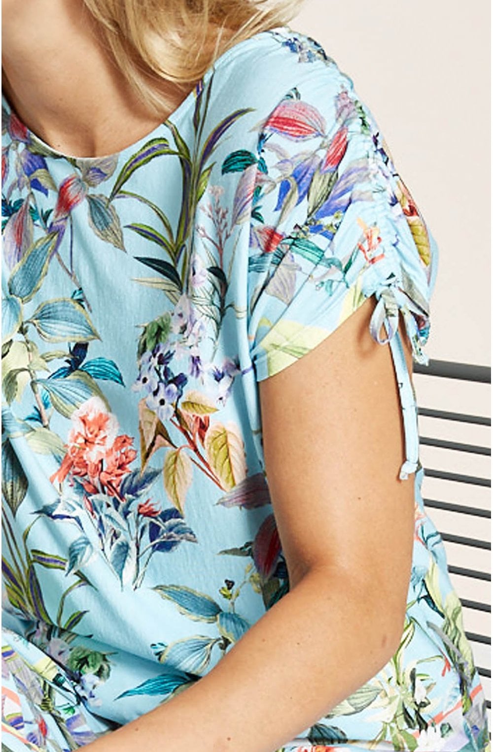Tropical Print Jersey Top
