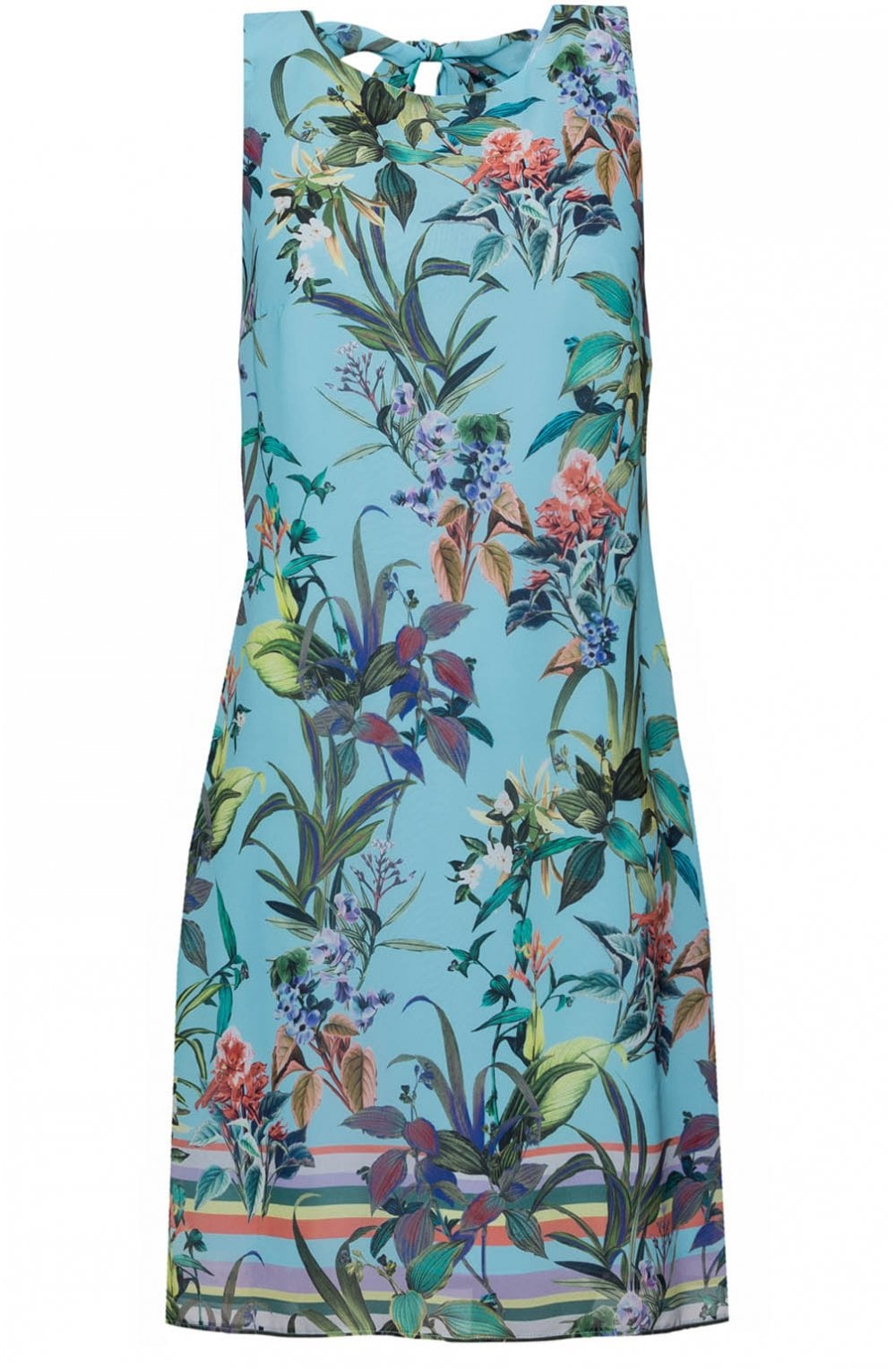 Tropical Print Sleeveless Dress