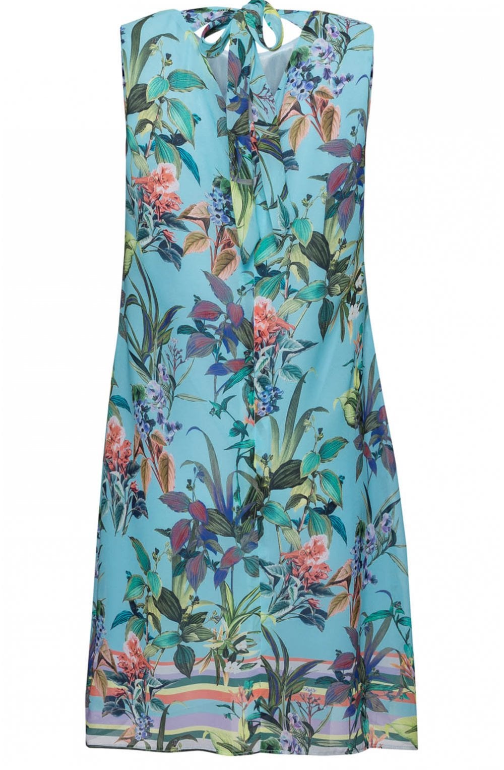 Tropical Print Sleeveless Dress