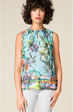 Tropical Print Sleeveless Top