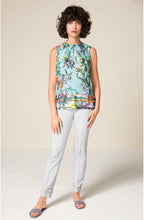 Tropical Print Sleeveless Top
