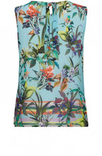 Tropical Print Sleeveless Top