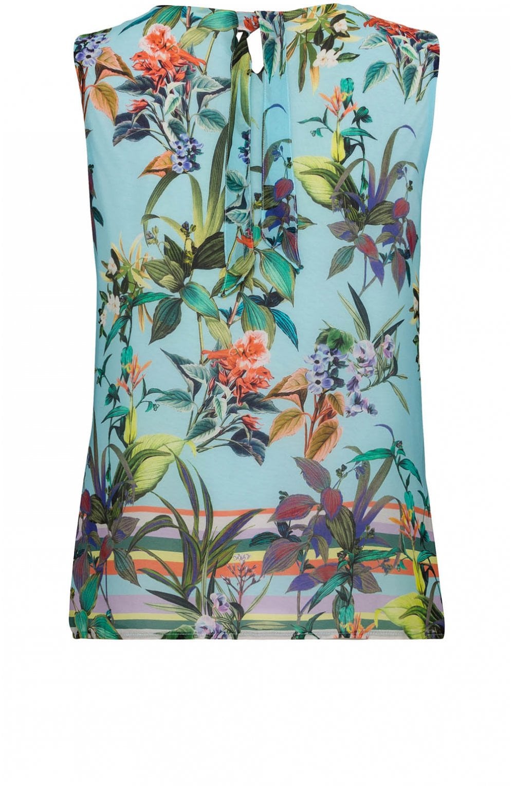 Tropical Print Sleeveless Top