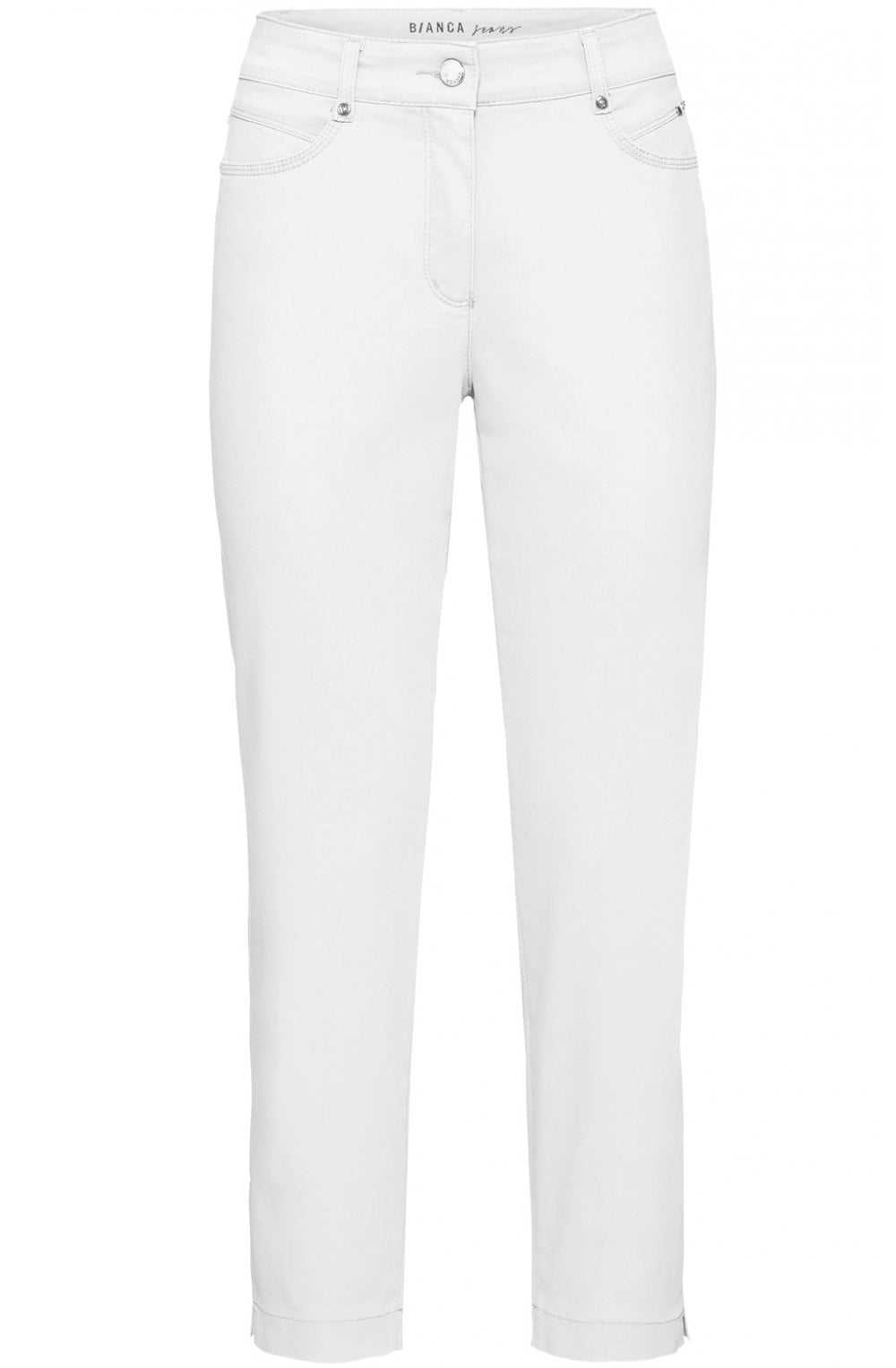 White Cropped Trousers