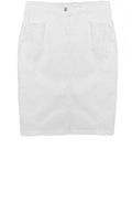 White Denim Skirt