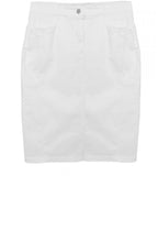 White Denim Skirt