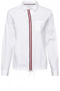 White Striped Detailed Blouse