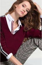 White Striped Detailed Blouse