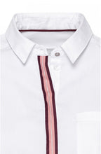 White Striped Detailed Blouse
