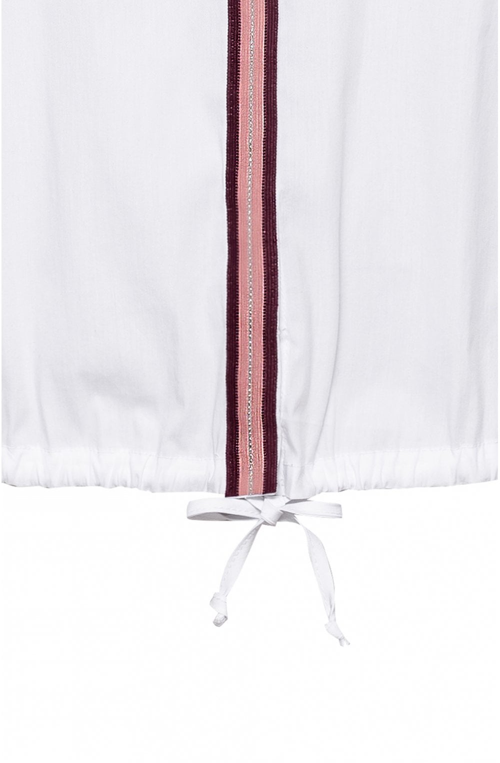 White Striped Detailed Blouse