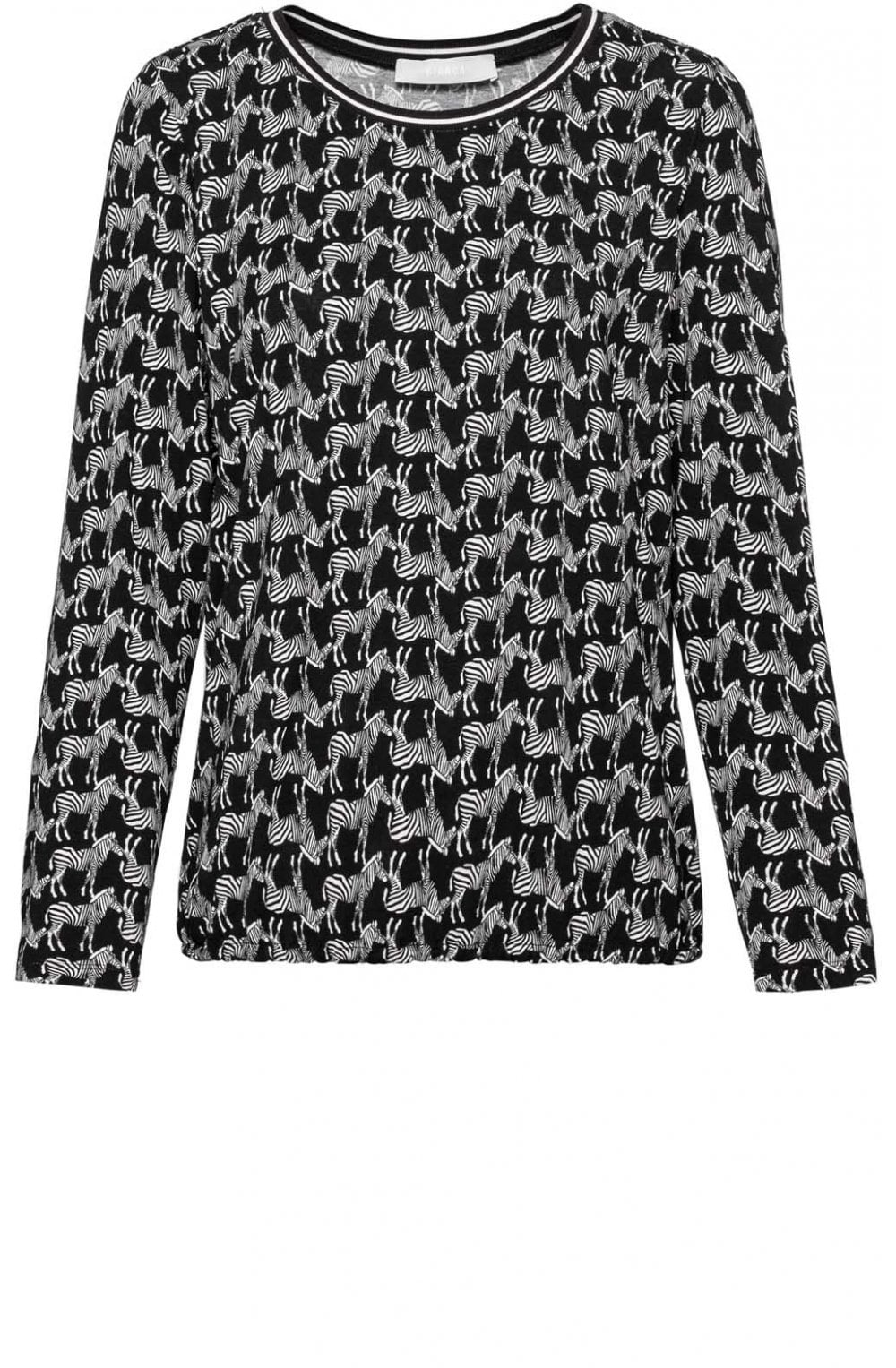 Zebra Print Jersey Top