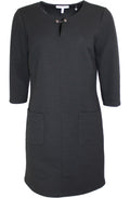 Black Embossed Print Dress