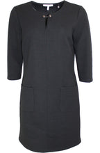 Black Embossed Print Dress