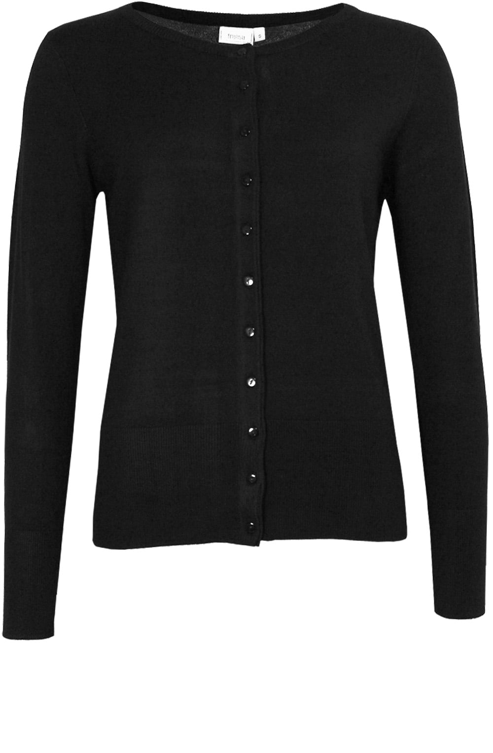 Black Fine Knit Cardigan