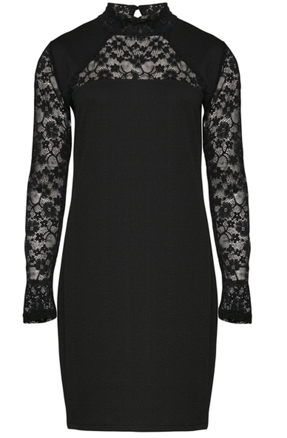 Black Lace Pannel Dress