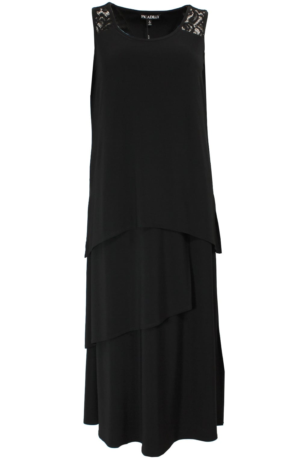 Black midi layered Dress