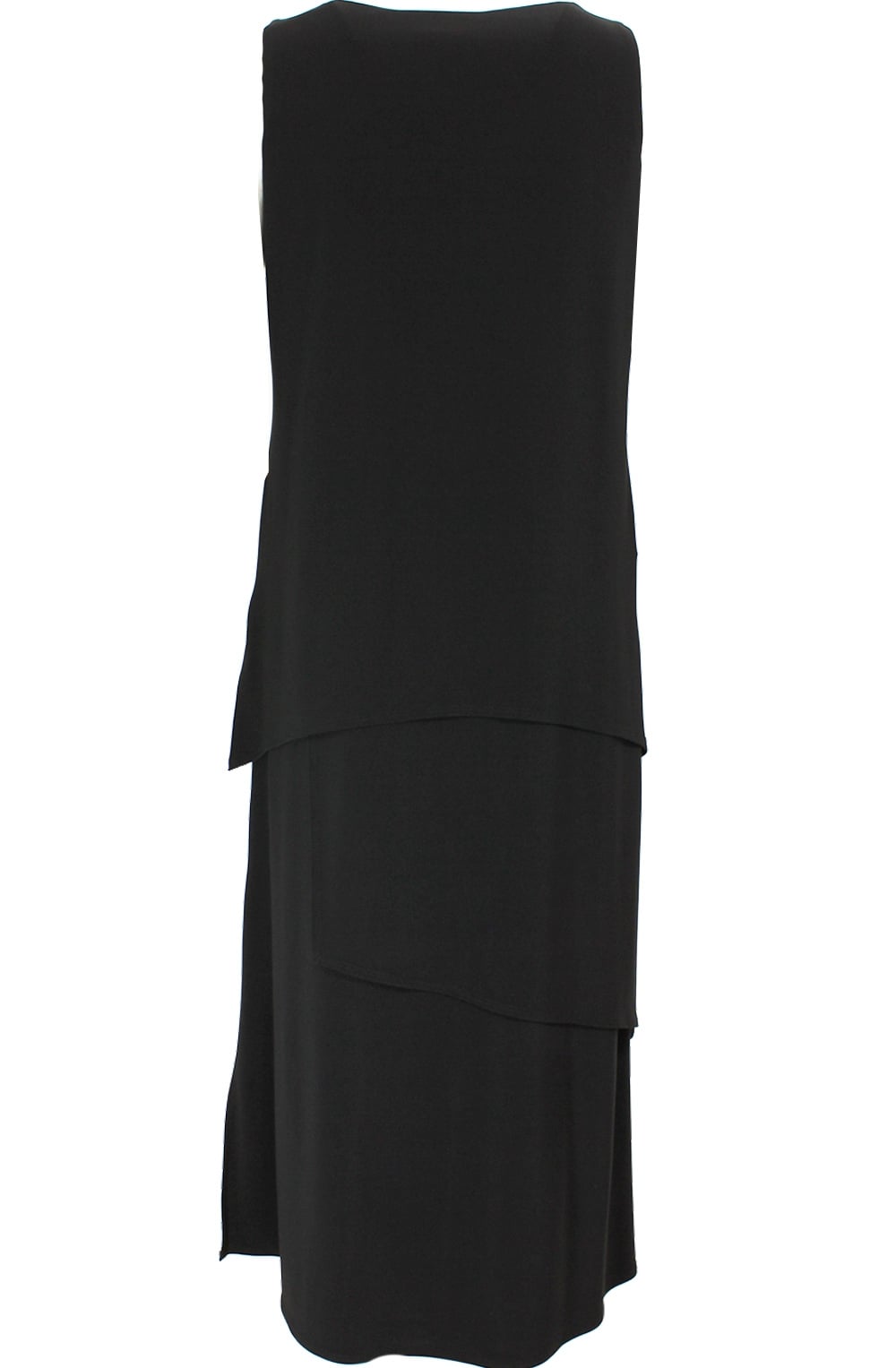 Black midi layered Dress