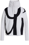 Black & Off White Marl Oui Jumper