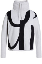 Black & Off White Marl Oui Jumper