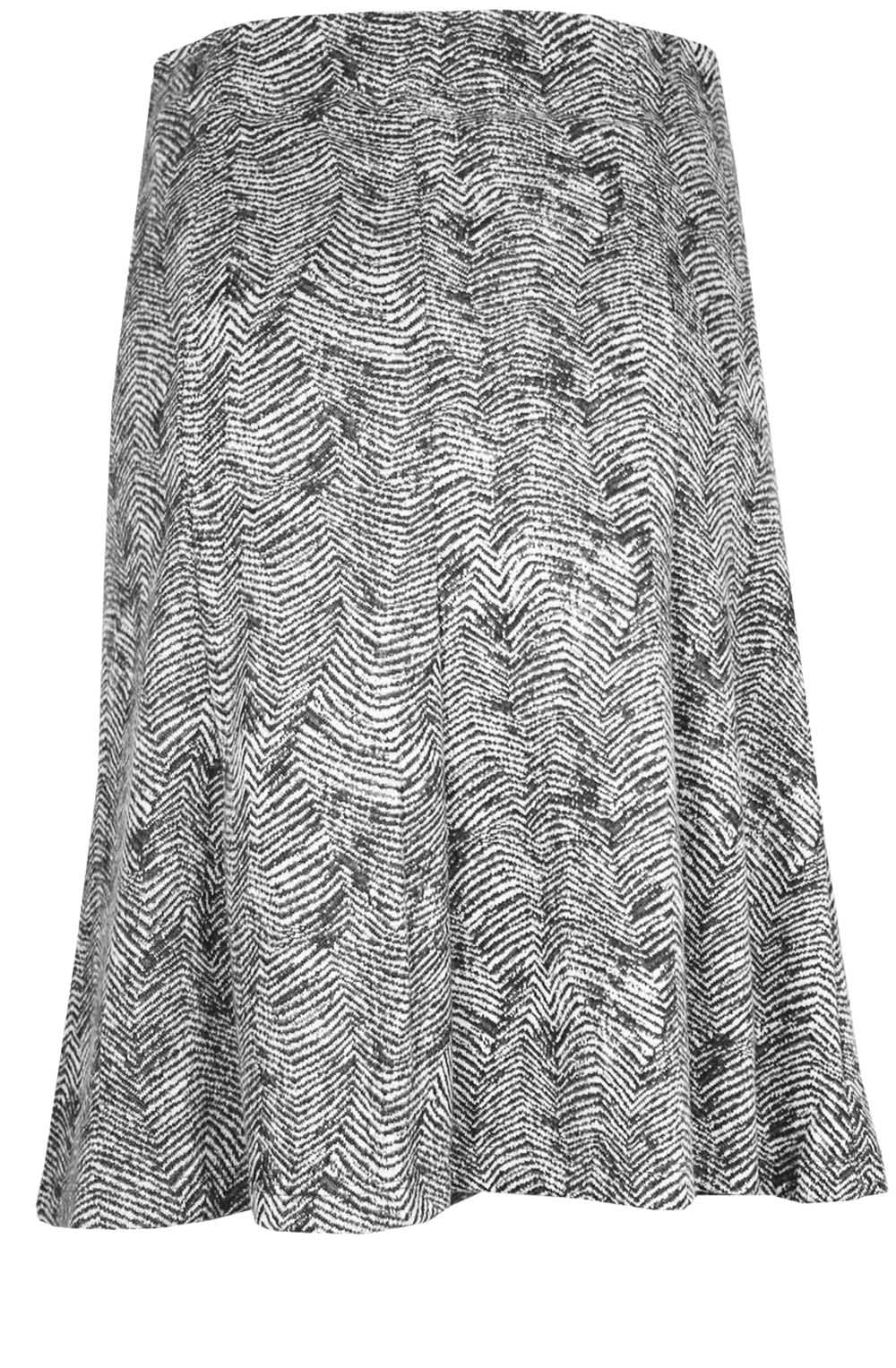 Black & White Patterned Skirt