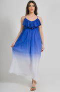 Blue Dip Dyed Maxi Dress